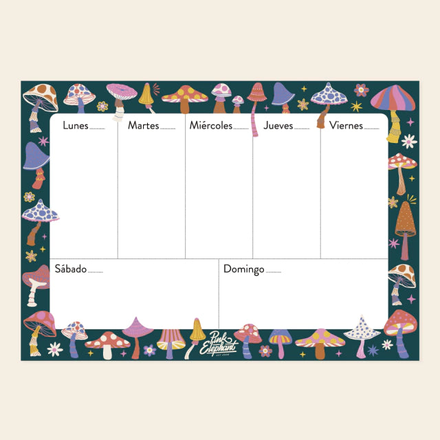 Organizador semanal MAGNETICO Hongos