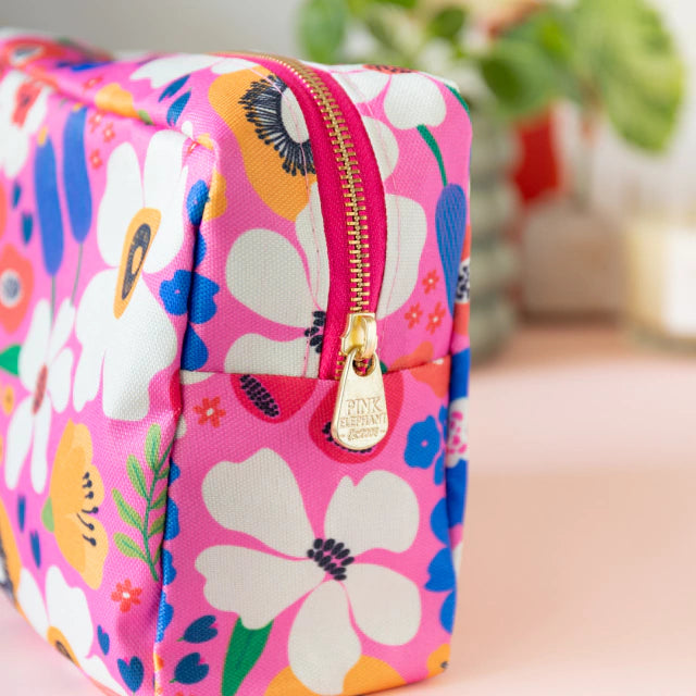 Bolso de tela magnolias fucsia