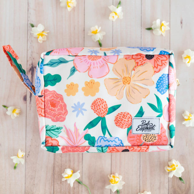 Bolso de tela camelias rojas