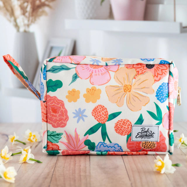 Bolso de tela camelias rojas