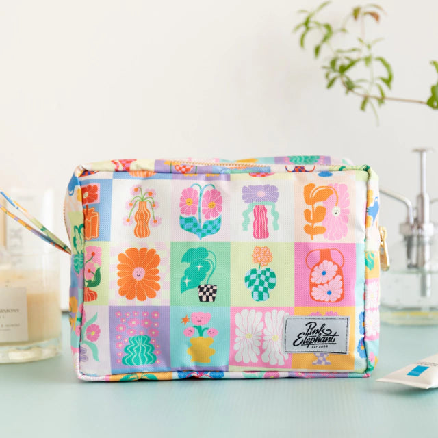 Bolso de tela flores retro