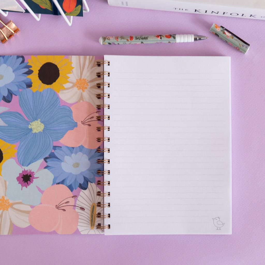 Cuaderno Flores moradas - Tienda Girom