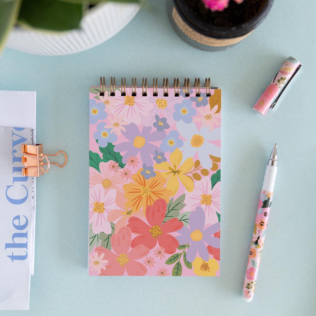 Libreta flores rosa - Tienda Girom