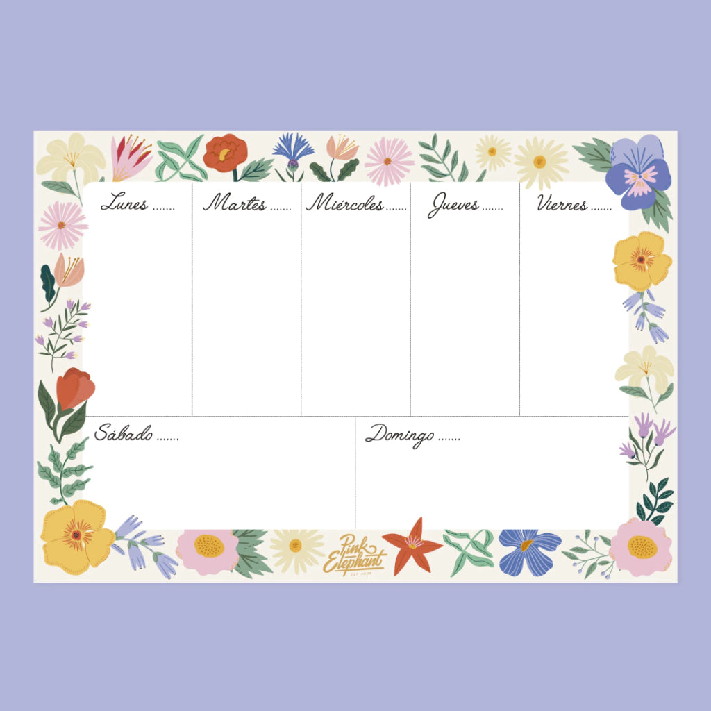 Organizador semanal de MAGNETICO Flores crema