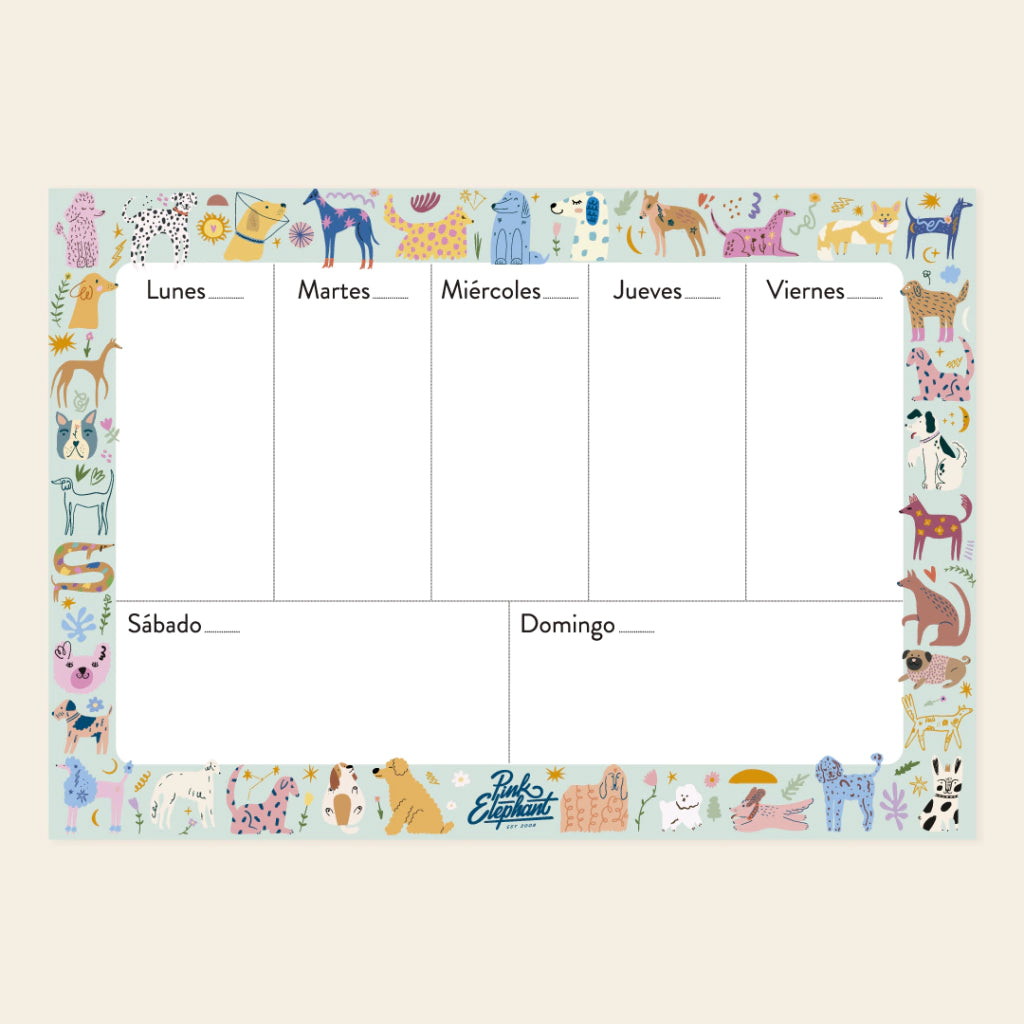 Organizador semanal de MAGNETICO dogs