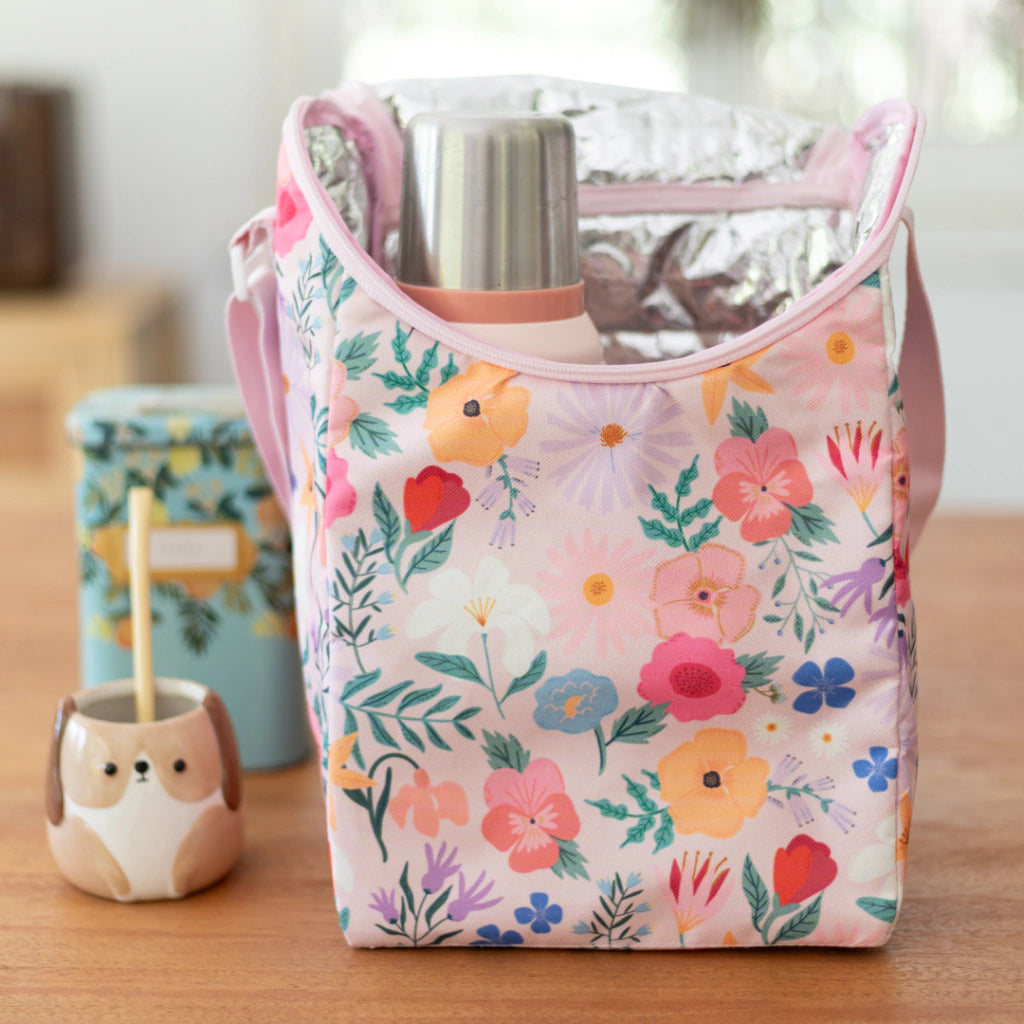 Bolso matero flores rosa