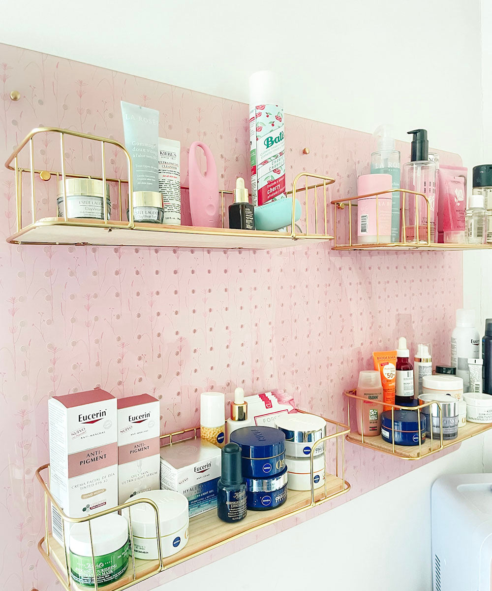 Panel acrílico rosa claro con diseño 120x60cm