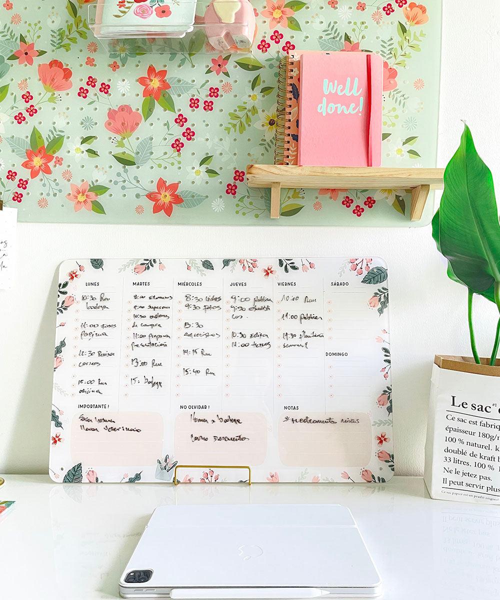 Pizarra calendario Tulipán SEMANAL 60x40cm - Tienda Girom