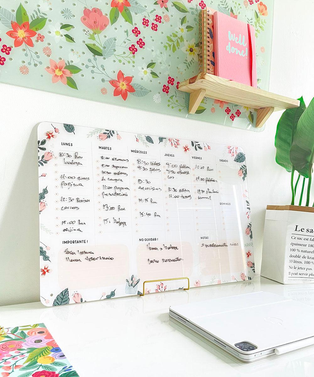 Pizarra calendario Tulipán SEMANAL 60x40cm - Tienda Girom