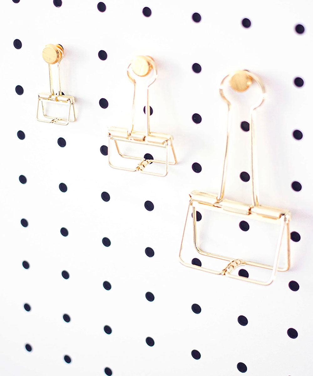 Clips dorados papelería - Tienda Girom