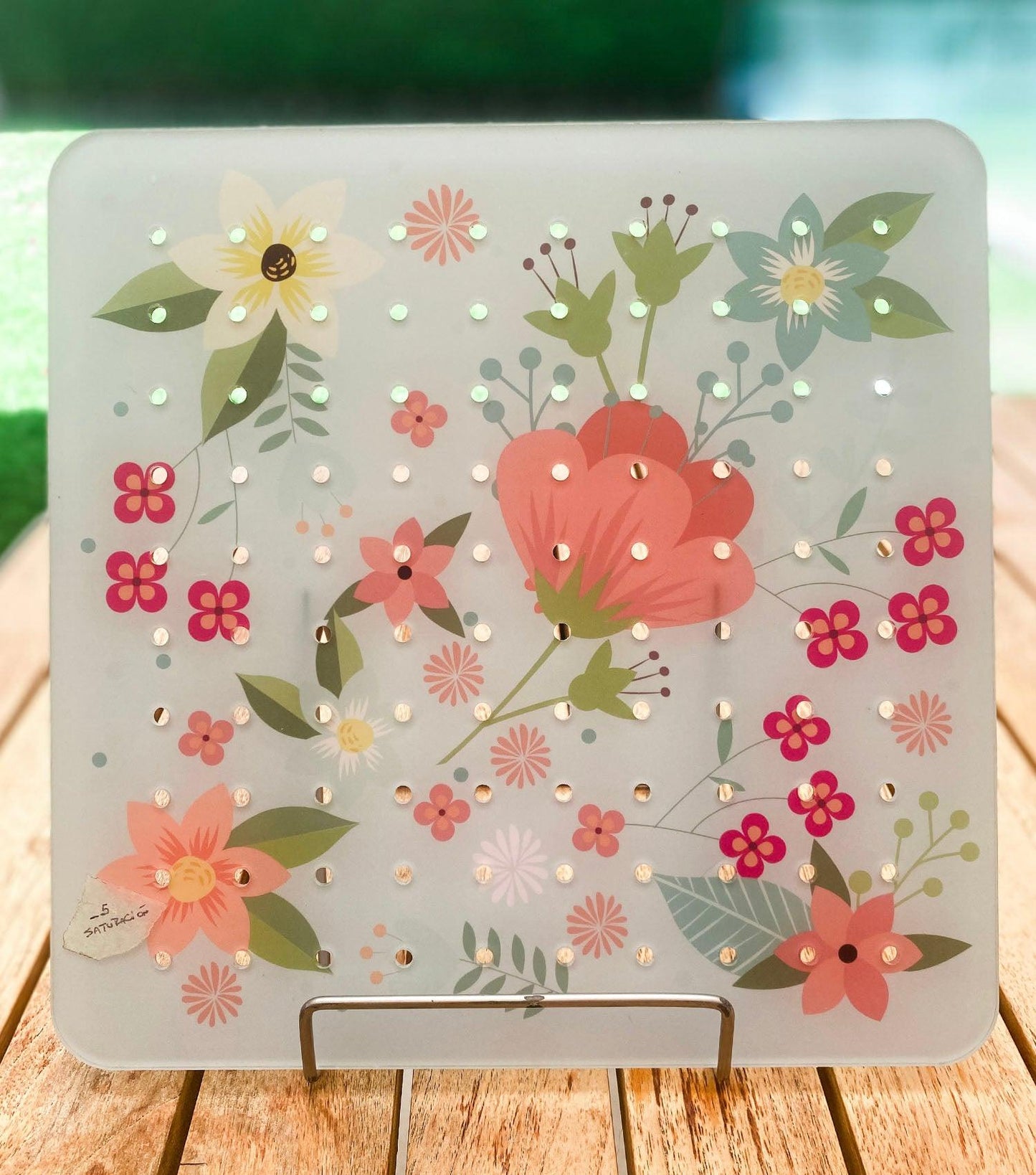 Panel acrílico margarita menta 30x30cm A6 - Tienda Girom