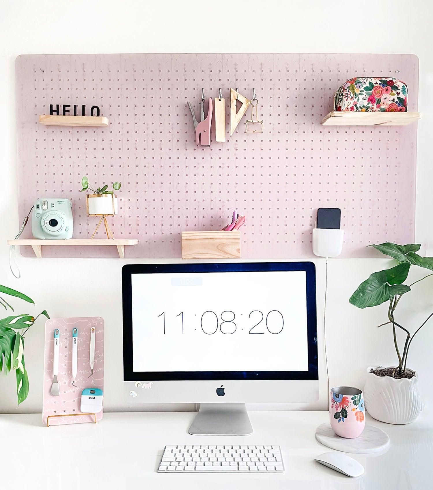 Panel acrílico rosa claro con diseño 100x60cm - Tienda Girom