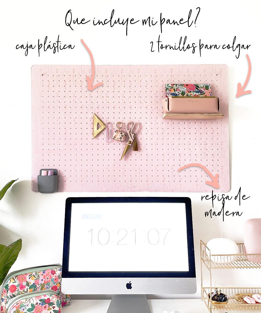 Panel acrílico rosa claro con diseño 100x60cm - Tienda Girom