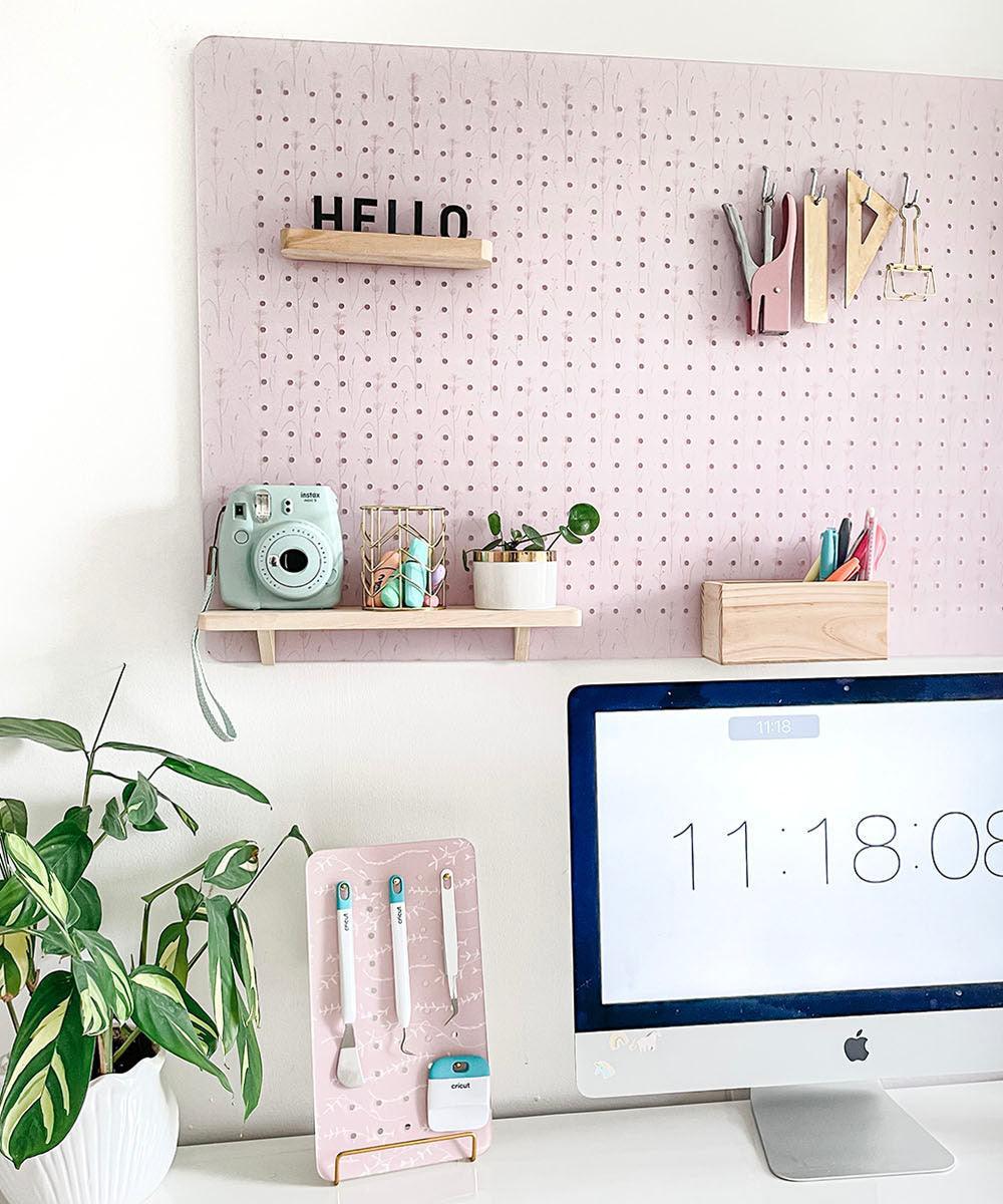 Panel acrílico rosa claro con diseño 100x60cm - Tienda Girom