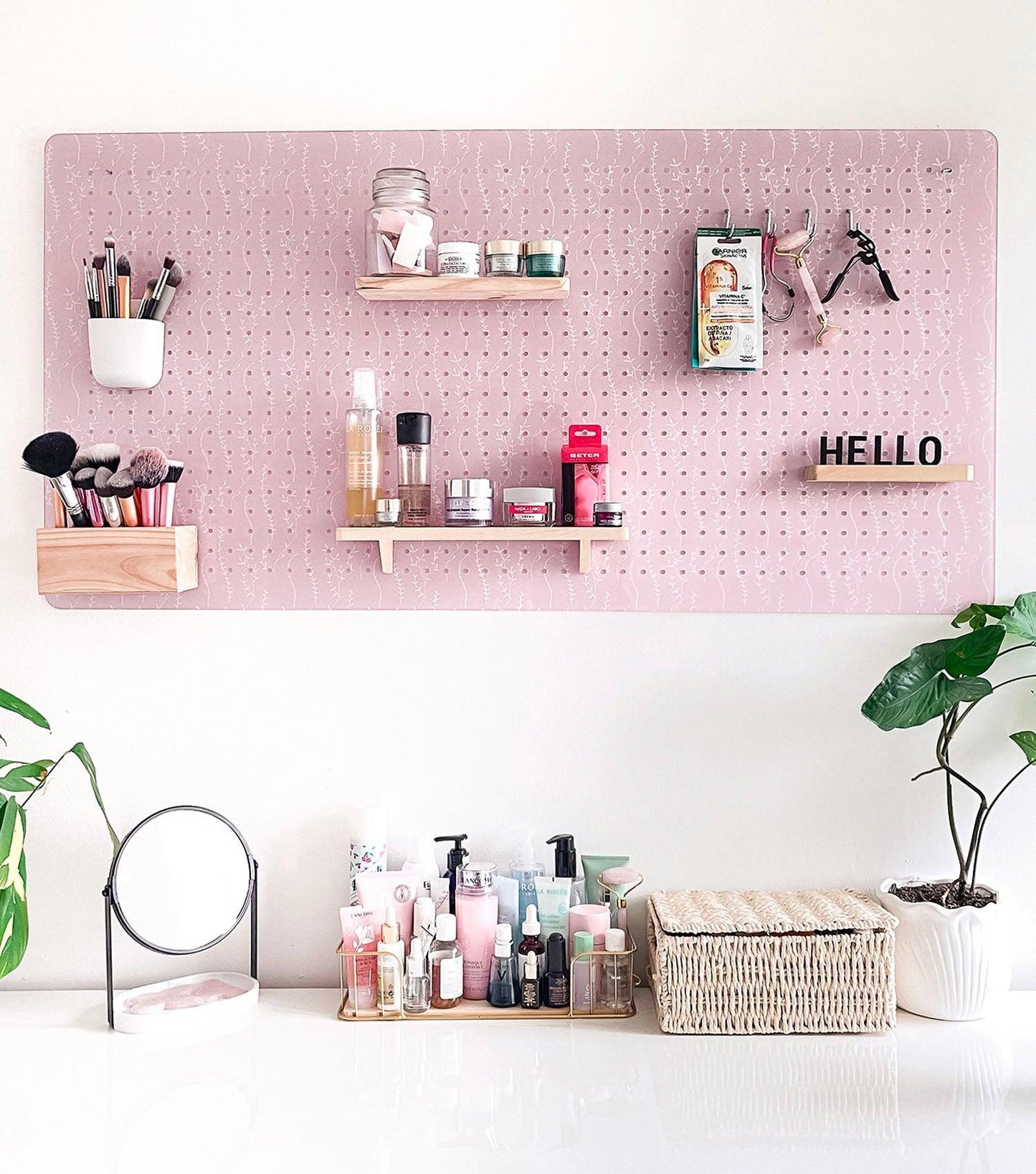Panel acrílico rosa oscuro con diseño - Tienda Girom