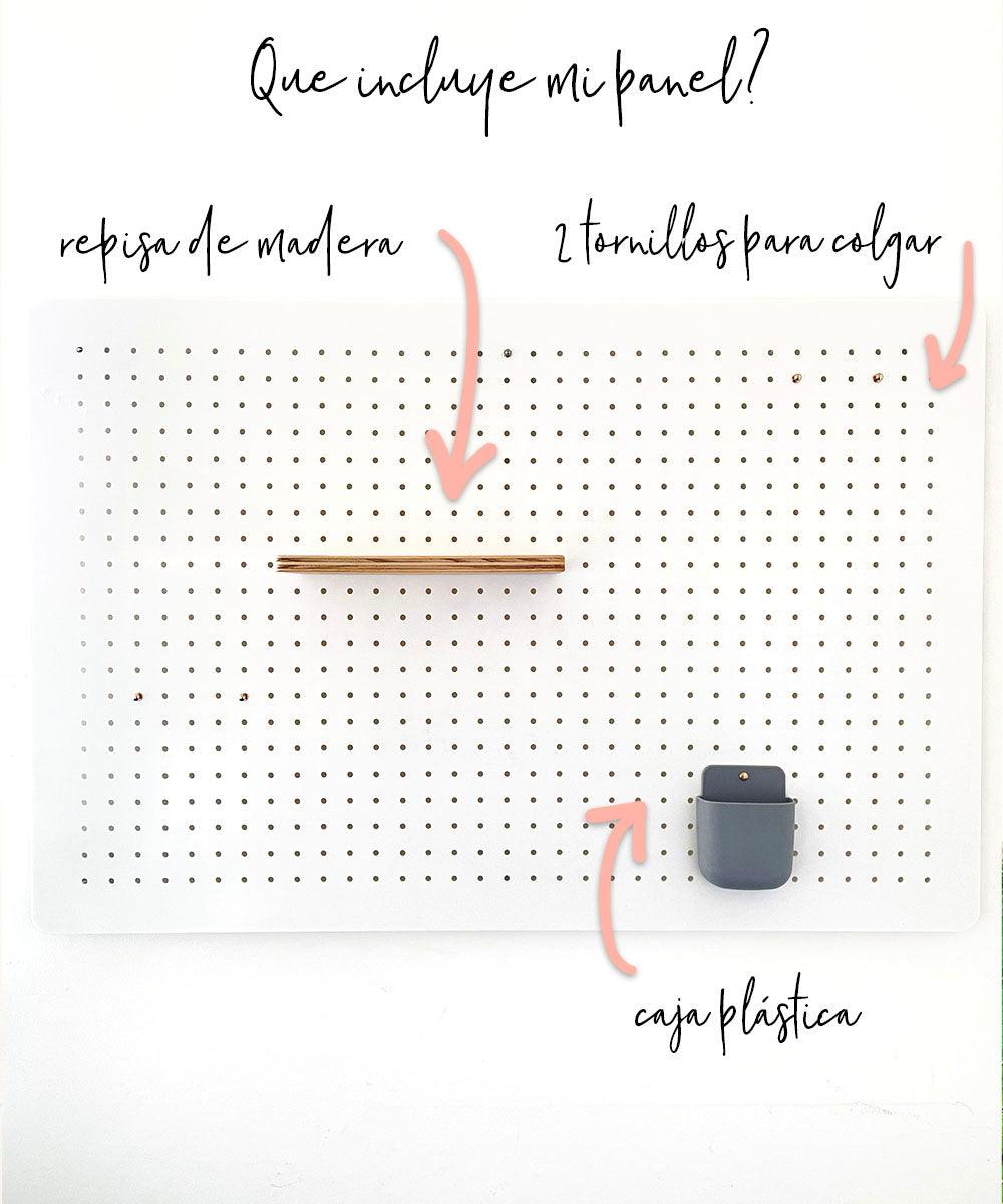 Panel madera enchapada blanca 100x60cm - Tienda Girom