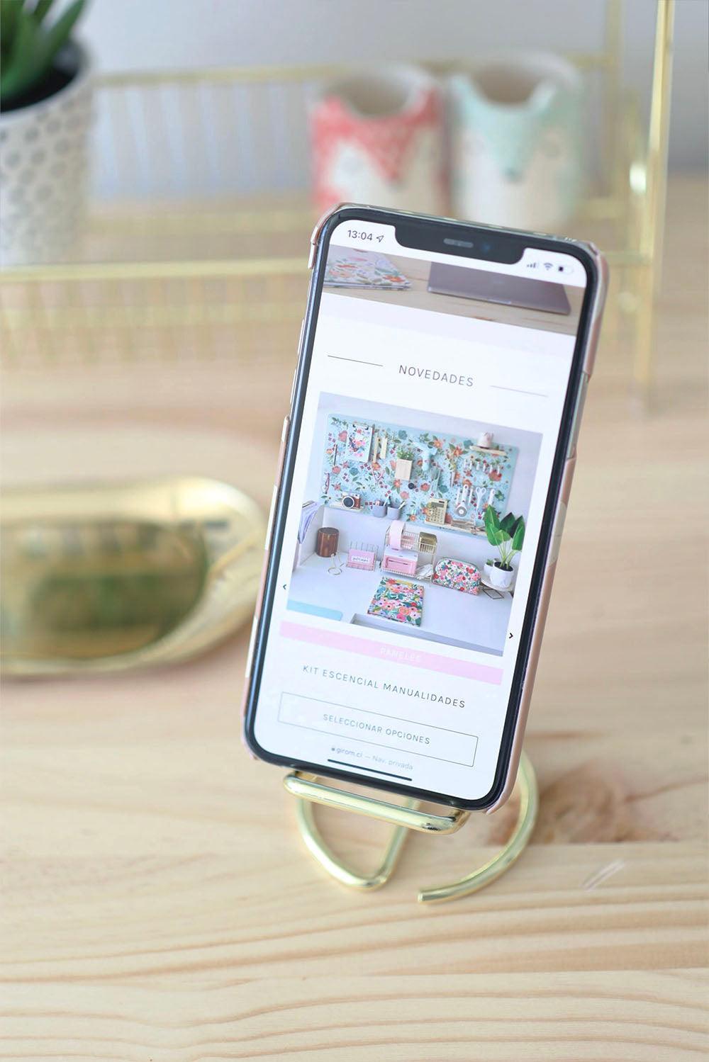 Soporte metálico para celular - Tienda Girom