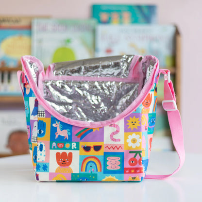 Lonchera de tela grande rainbow