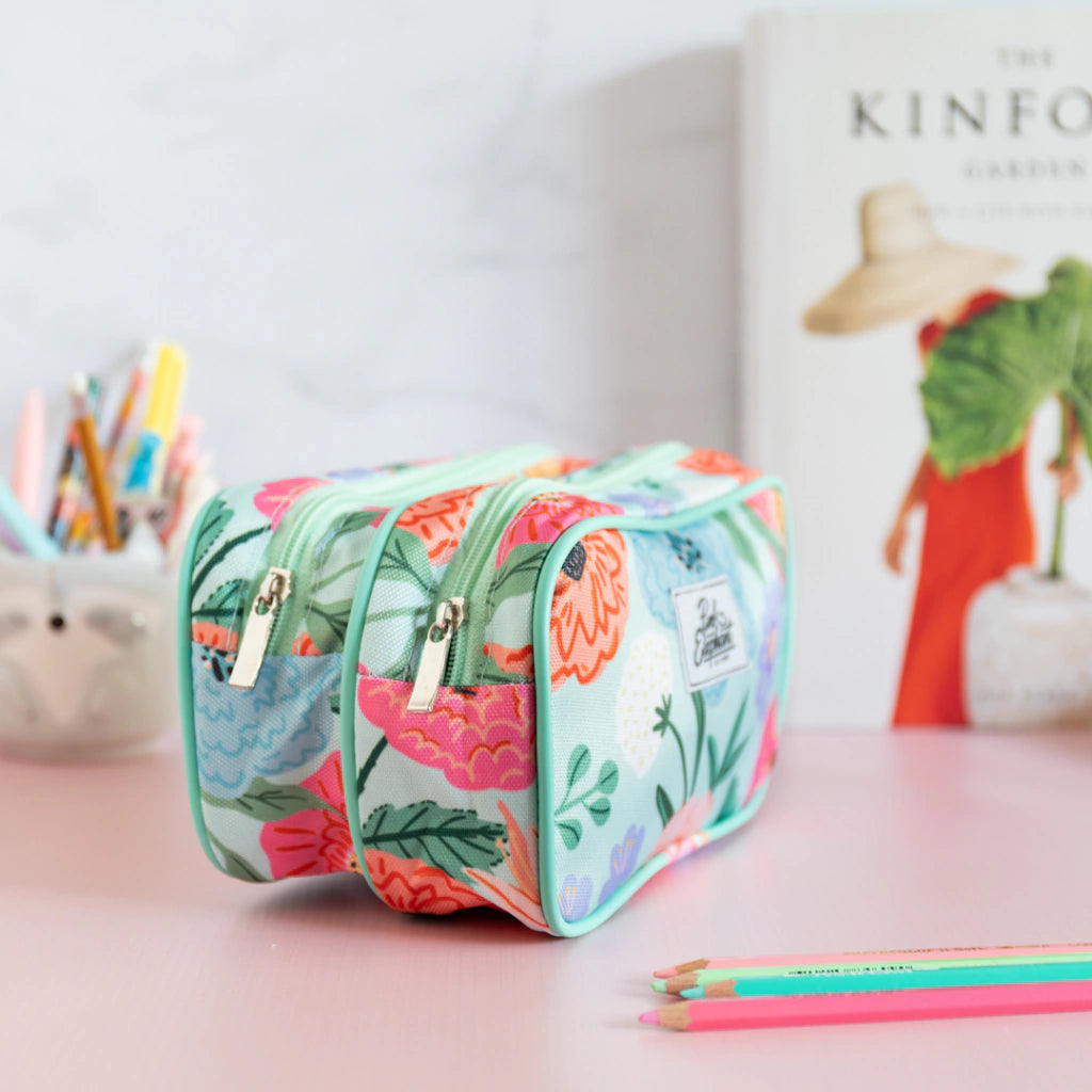 ESTUCHE DOBLE CAMELIAS AQUA