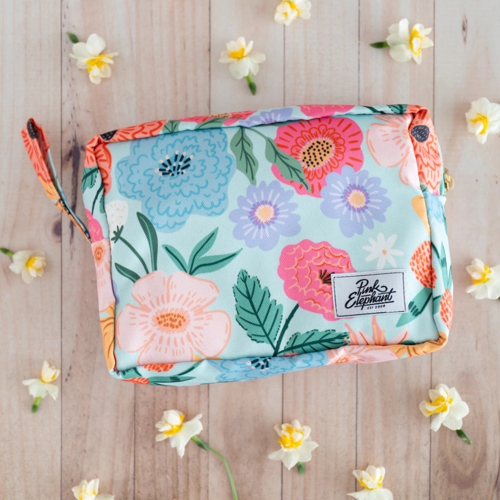 Bolso de tela camelias menta