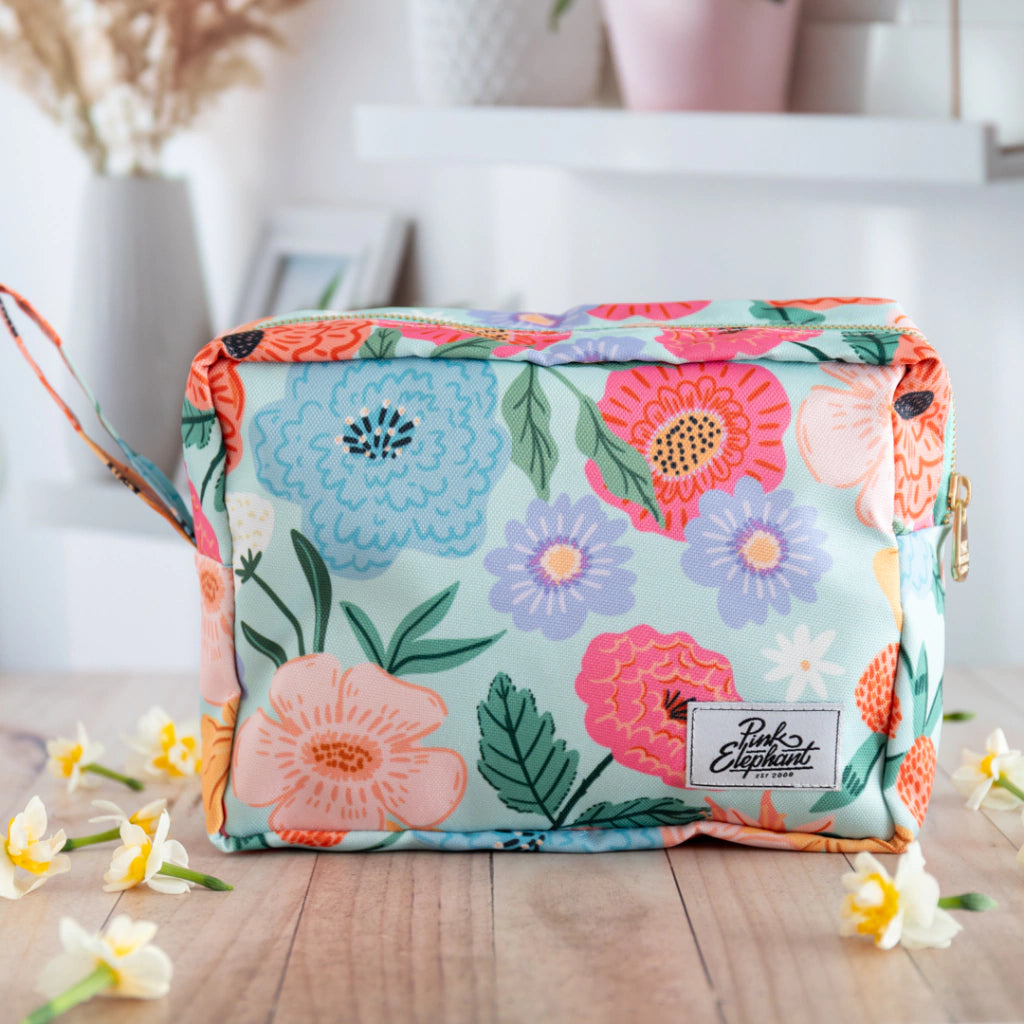 Bolso de tela camelias menta