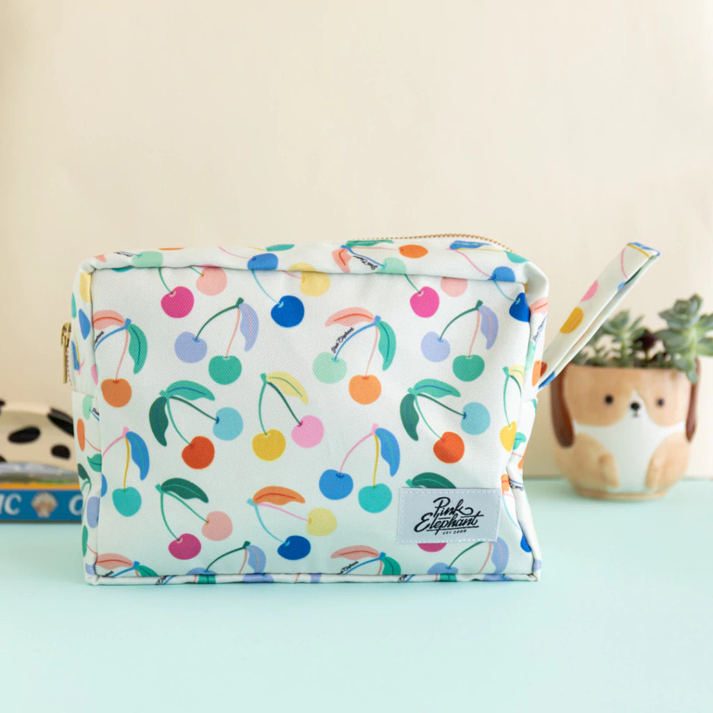 Bolso de tela cerezas