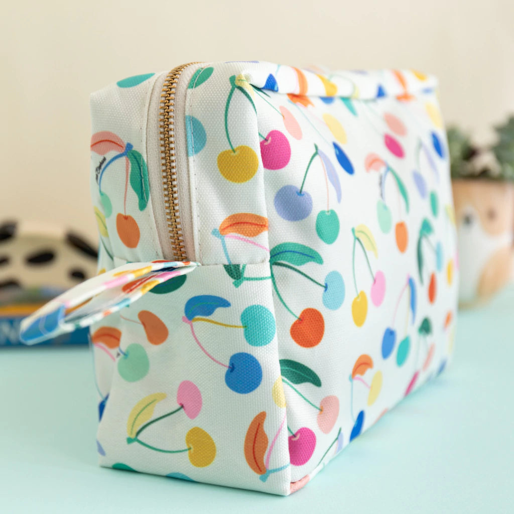 Bolso de tela cerezas