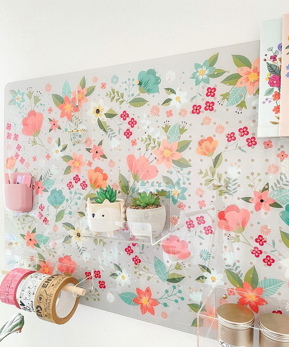 PIZARRA Y ORGANIZADOR acrílico Margarita Gris 80x60cm