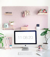 Panel acrílico rosa claro con diseño 100x60cm - Tienda Girom