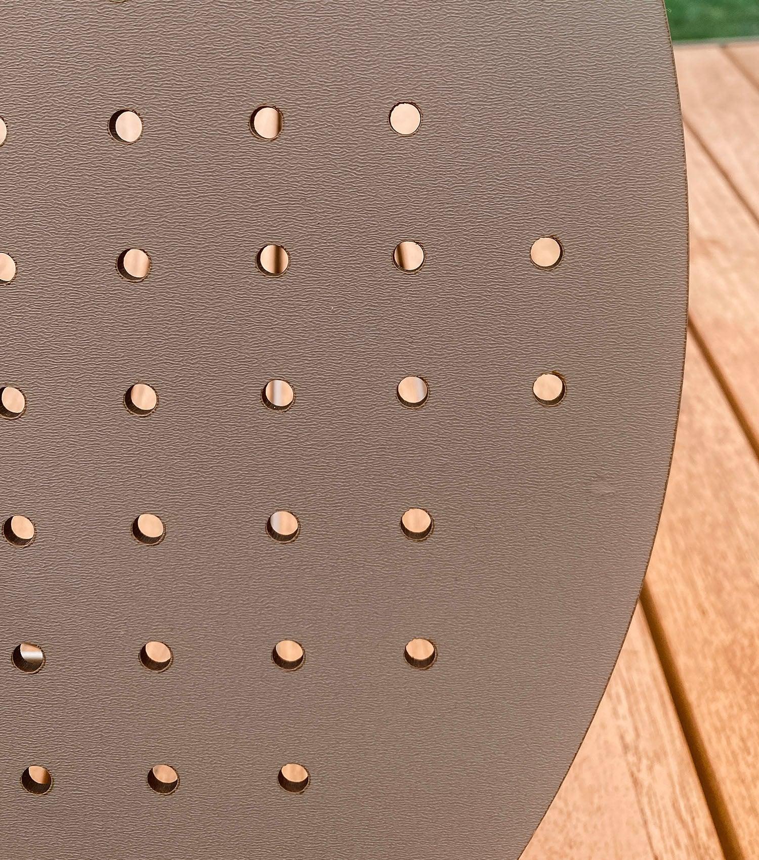 Panel madera enchapada gris circular 45cm A12 - Tienda Girom